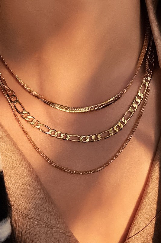 3-Chain Necklace Set