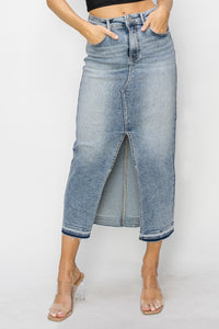 Denim High Rise Skirt