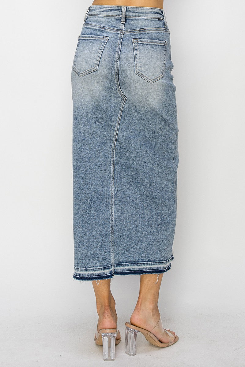 Denim High Rise Skirt
