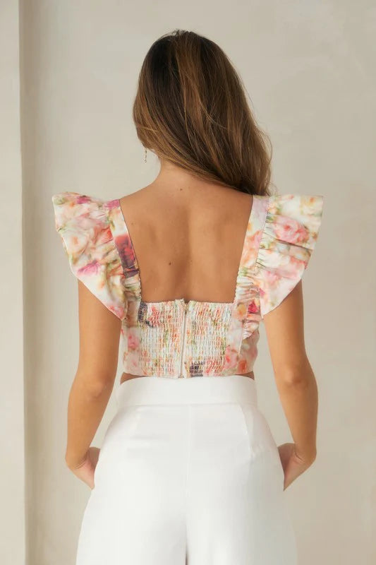 Floral Flutter Brunch Crop