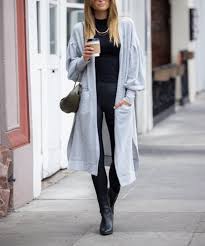 Heather Grey Long Cardigan