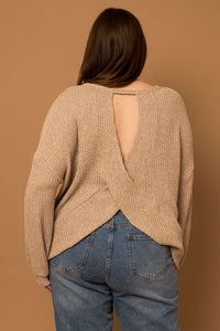 Open Back Long Sleeve Sweater