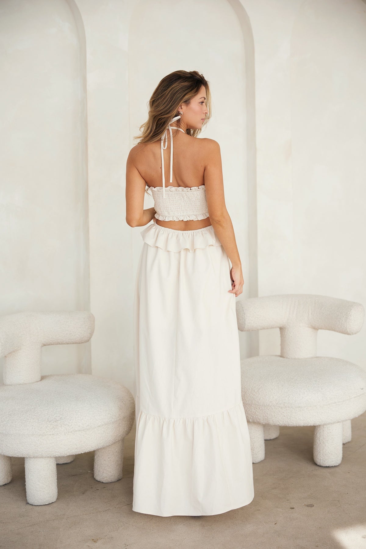 Ivory Cut-out Maxi