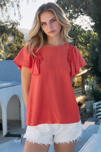 Tivoli Ruffled Sleeve Top